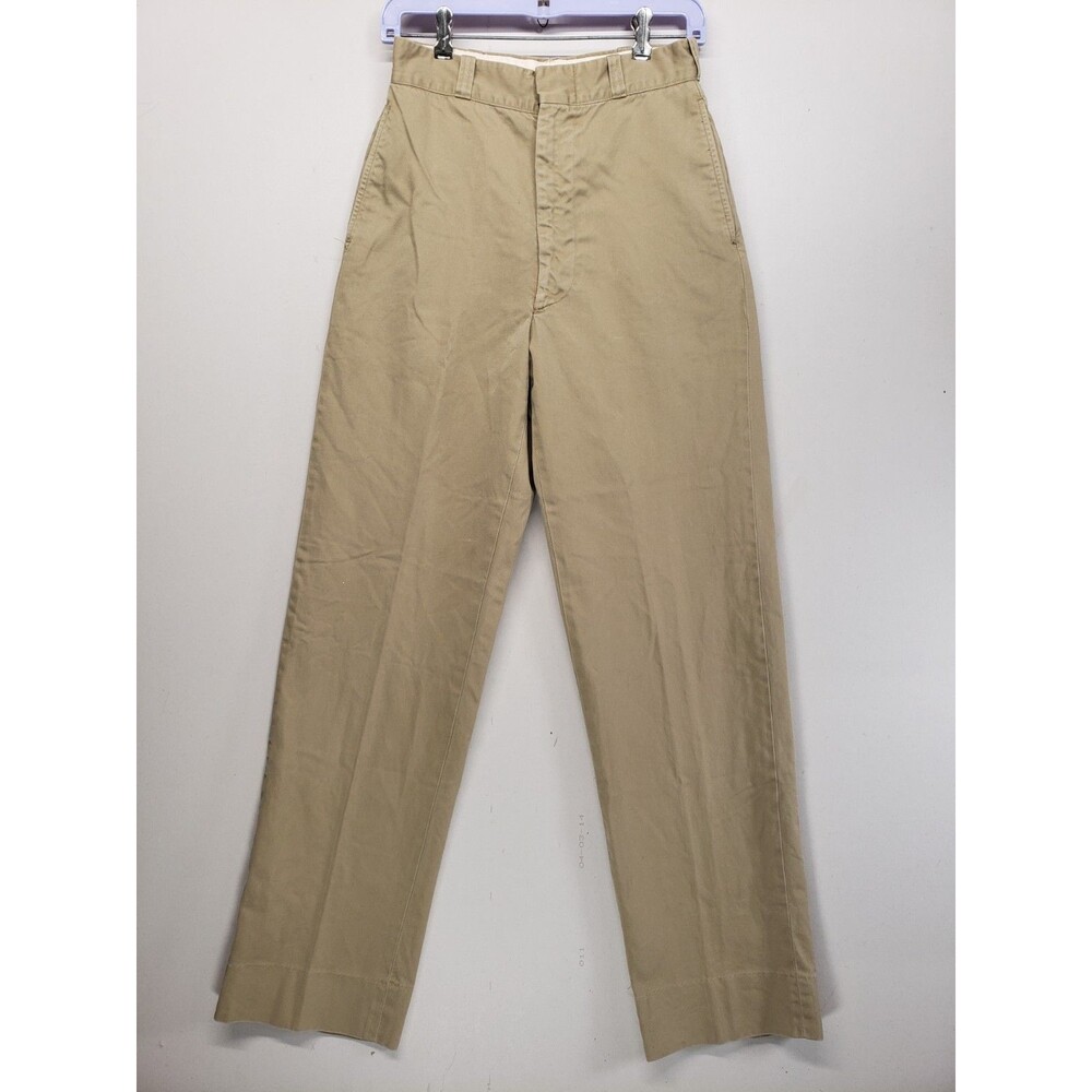 VTG Vietnam Khaki Trousers 29x32 Type 1 Class 1 Pants Twill Cotton 60s 70s ARMY